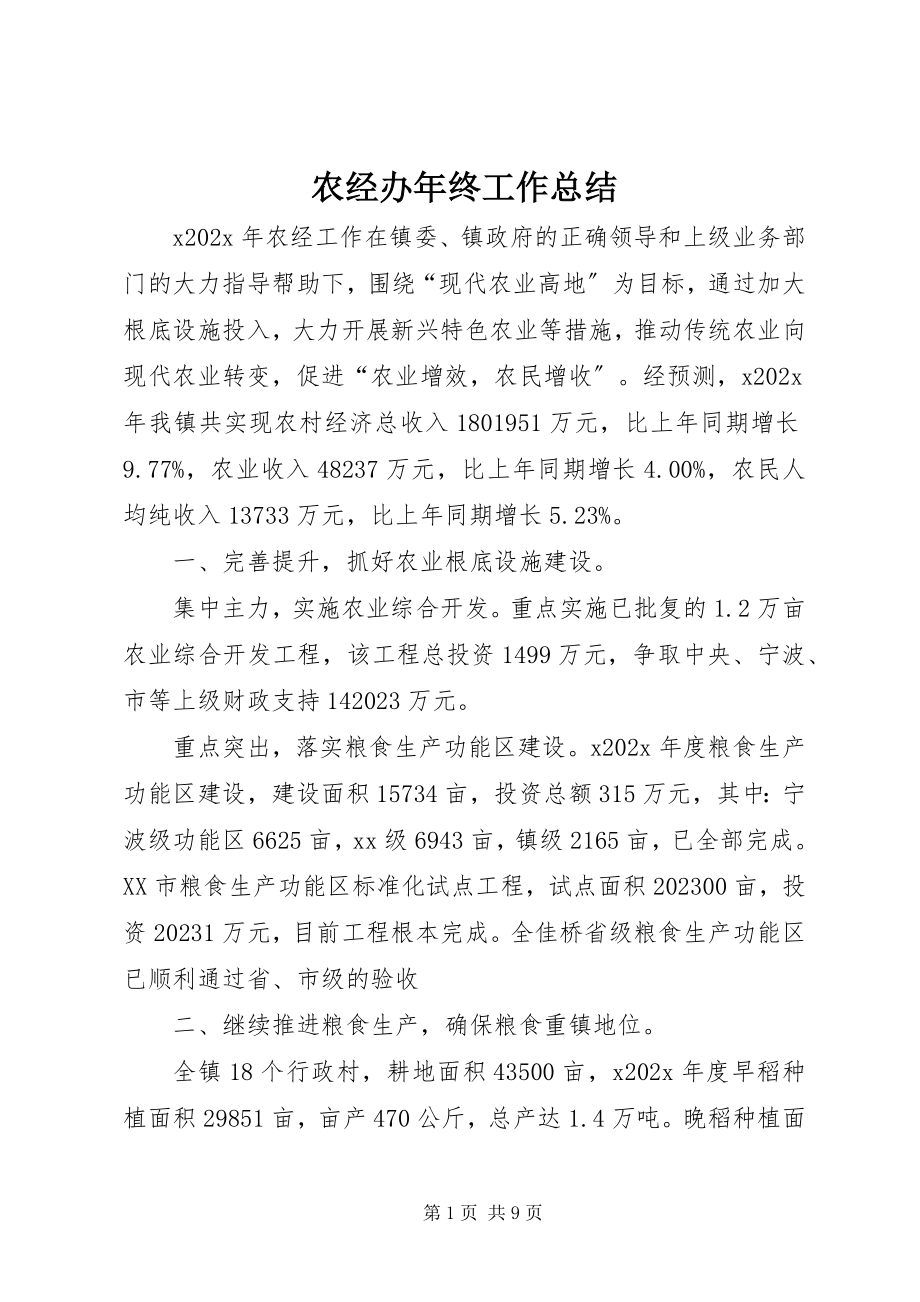 2023年农经办年终工作总结.docx_第1页