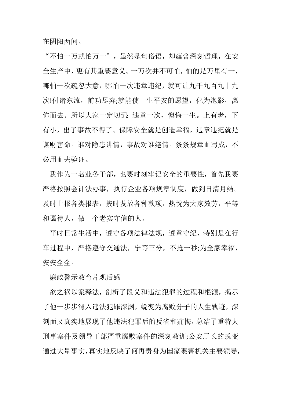 2023年廉政警示教育片观后感与安全生产警示教育片观后感.doc_第2页