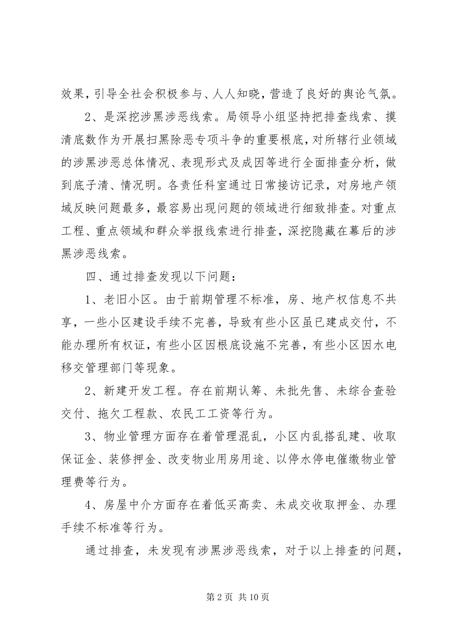 2023年房产局扫黑除恶工作开展情况汇报.docx_第2页