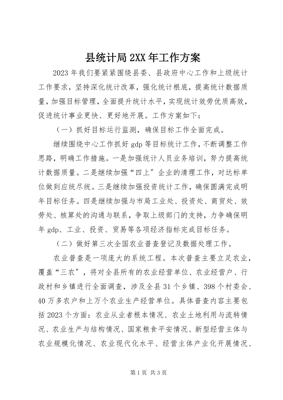 2023年县统计局2工作计划.docx_第1页