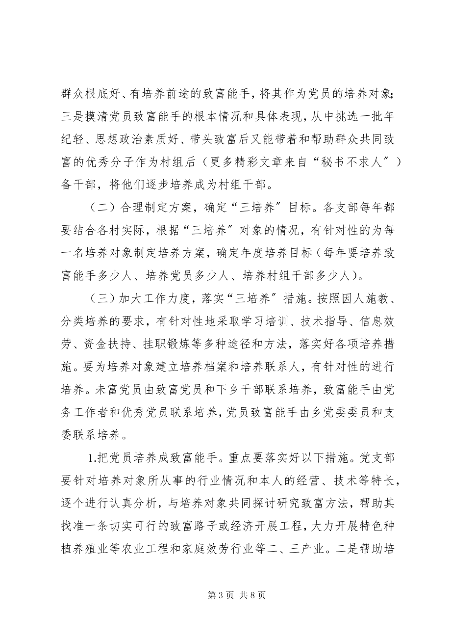 2023年乡镇党基层组织建设三培养活动方案.docx_第3页