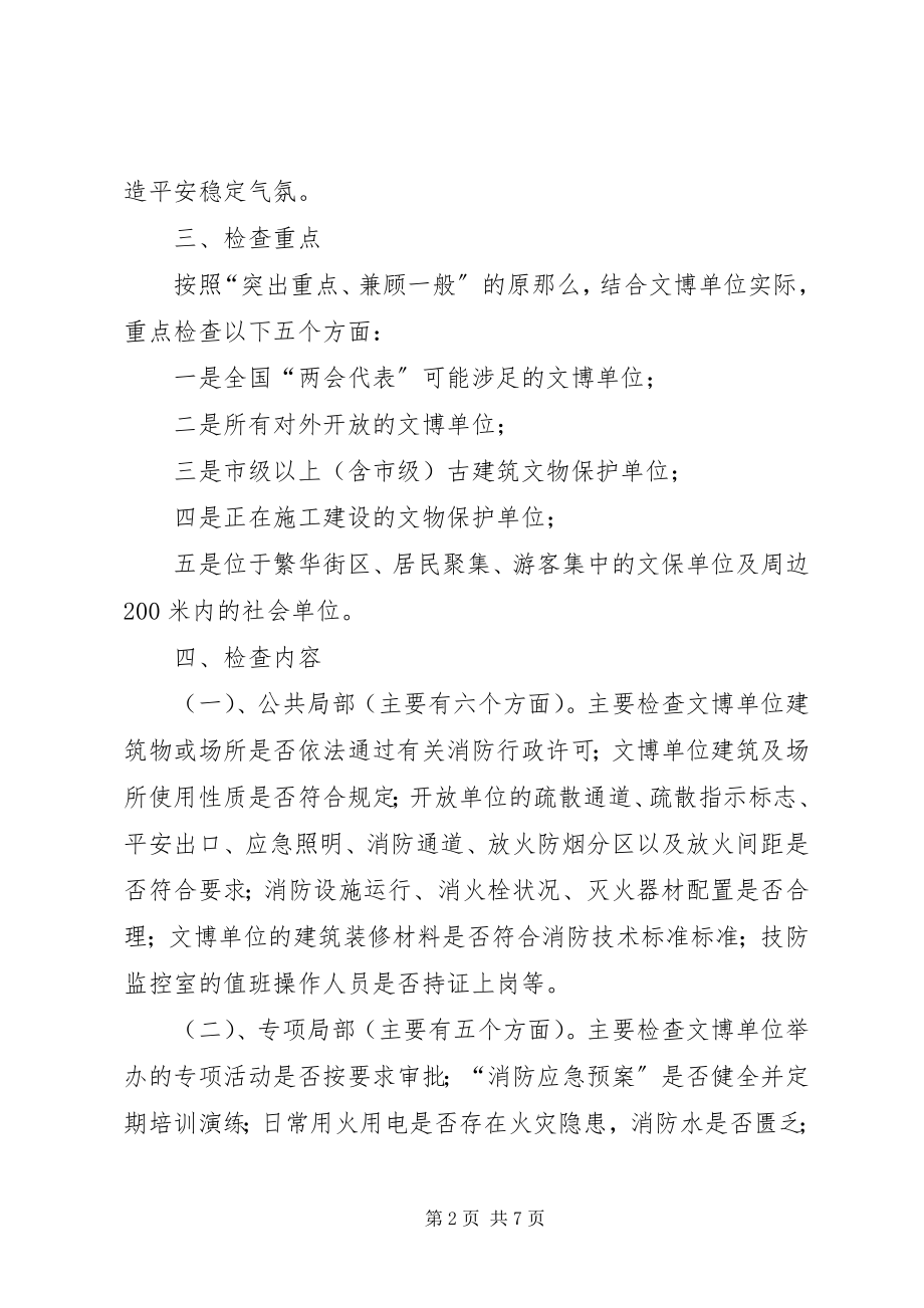 2023年文博系统火灾隐患排查整治方案.docx_第2页