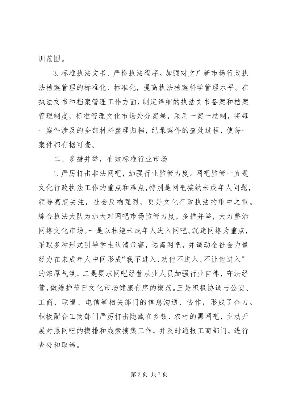 2023年乡镇文化执法大队年度工作总结及工作计划.docx_第2页