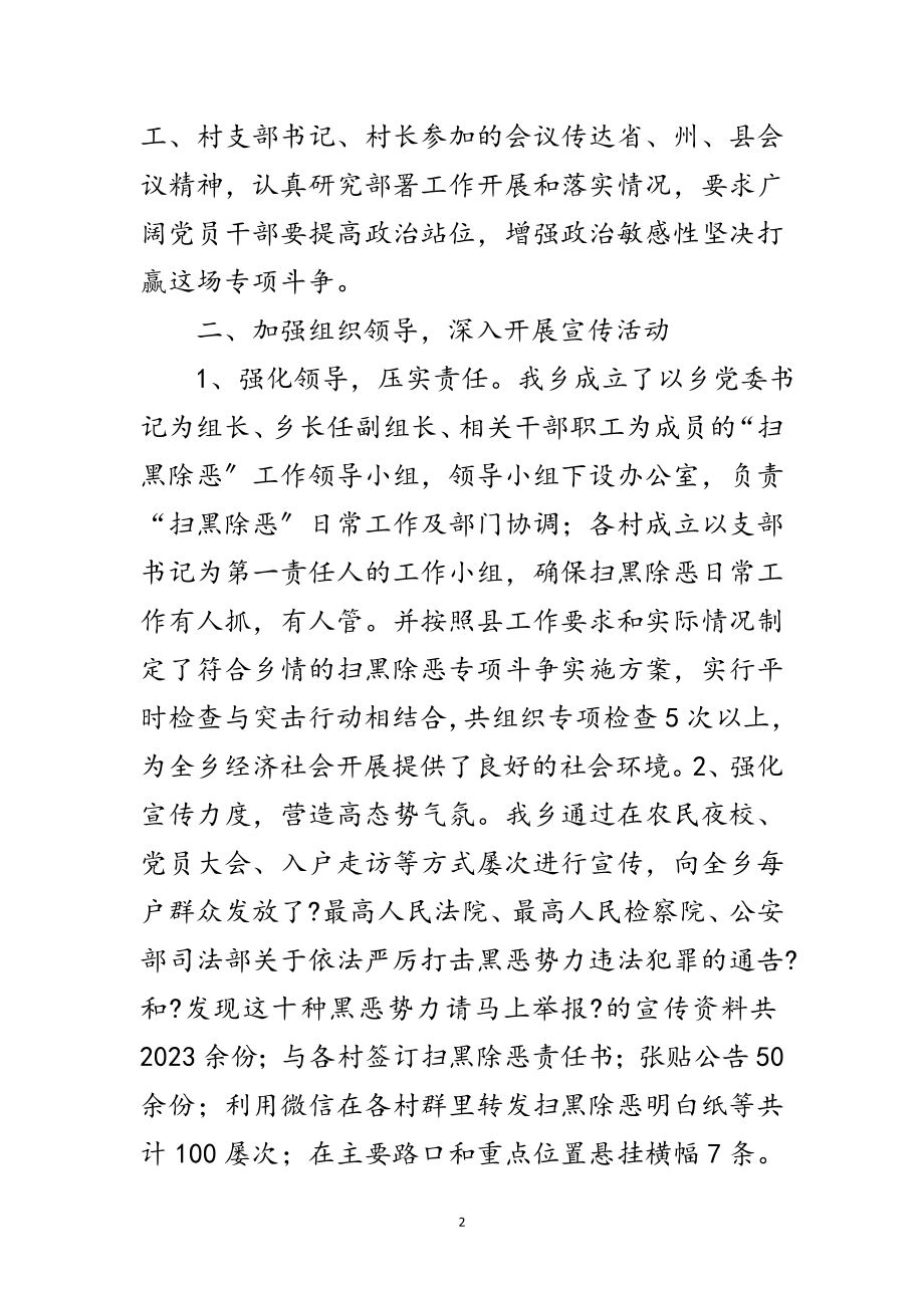 2023年乡扫黑除恶开展情况总结范文.doc_第2页