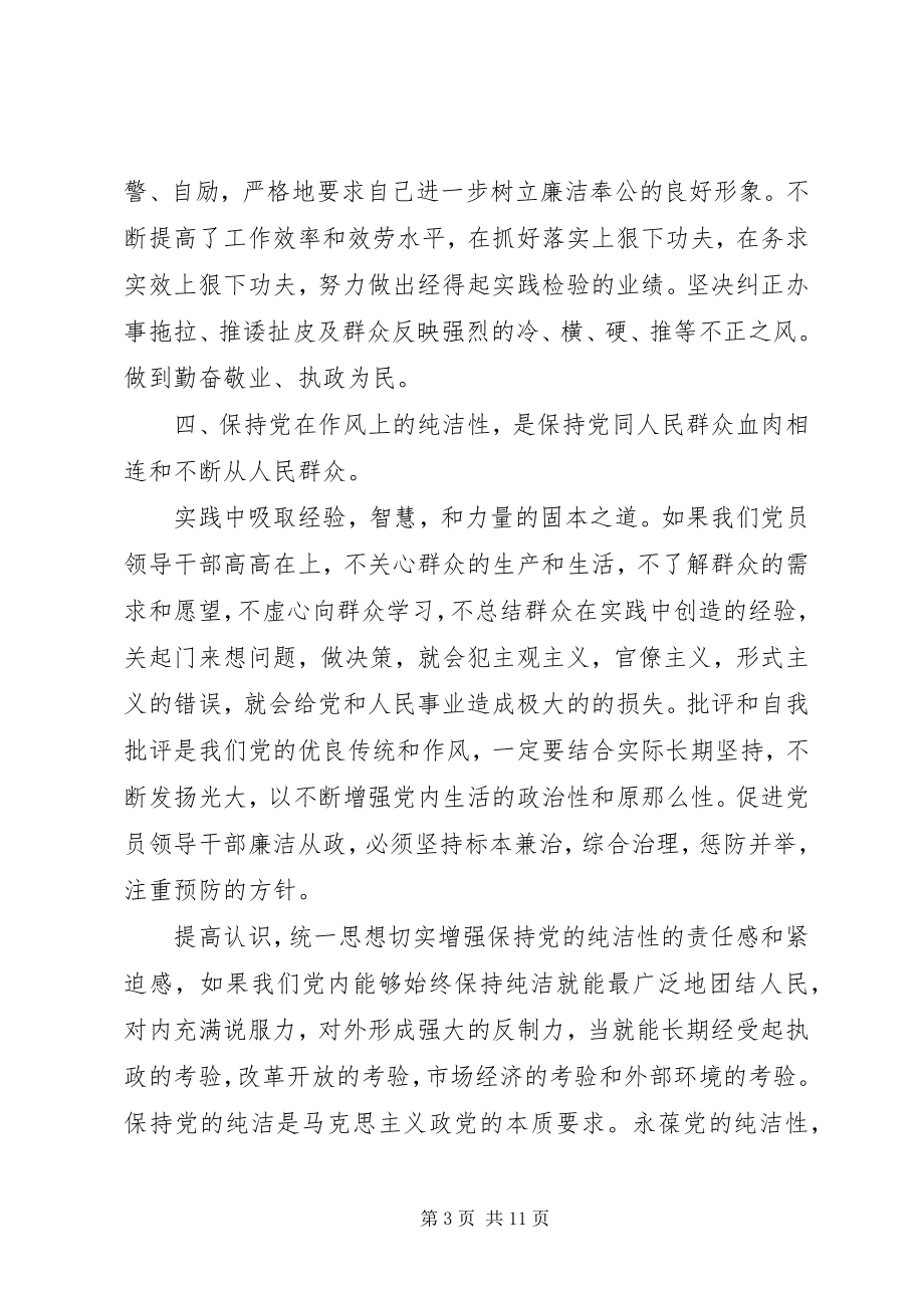 2023年保持党的纯洁性总结新编.docx_第3页