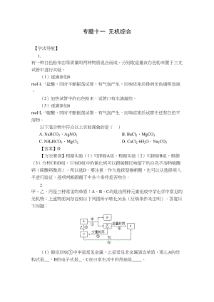 2023年高考二轮复习化学学案专题11《无机综合》doc高中化学.docx