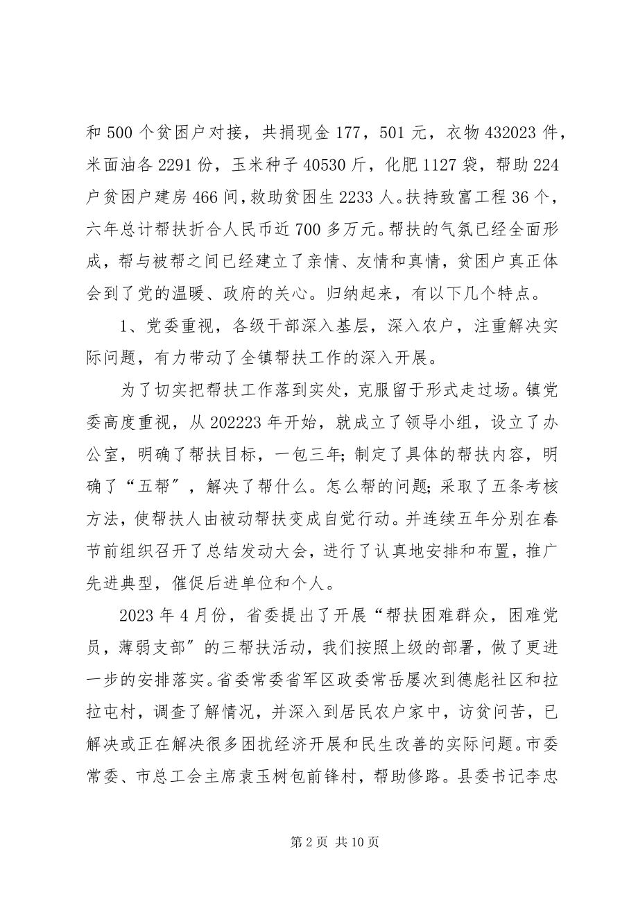 2023年在全镇帮扶总结暨春节慰问工作会议上的致辞.docx_第2页