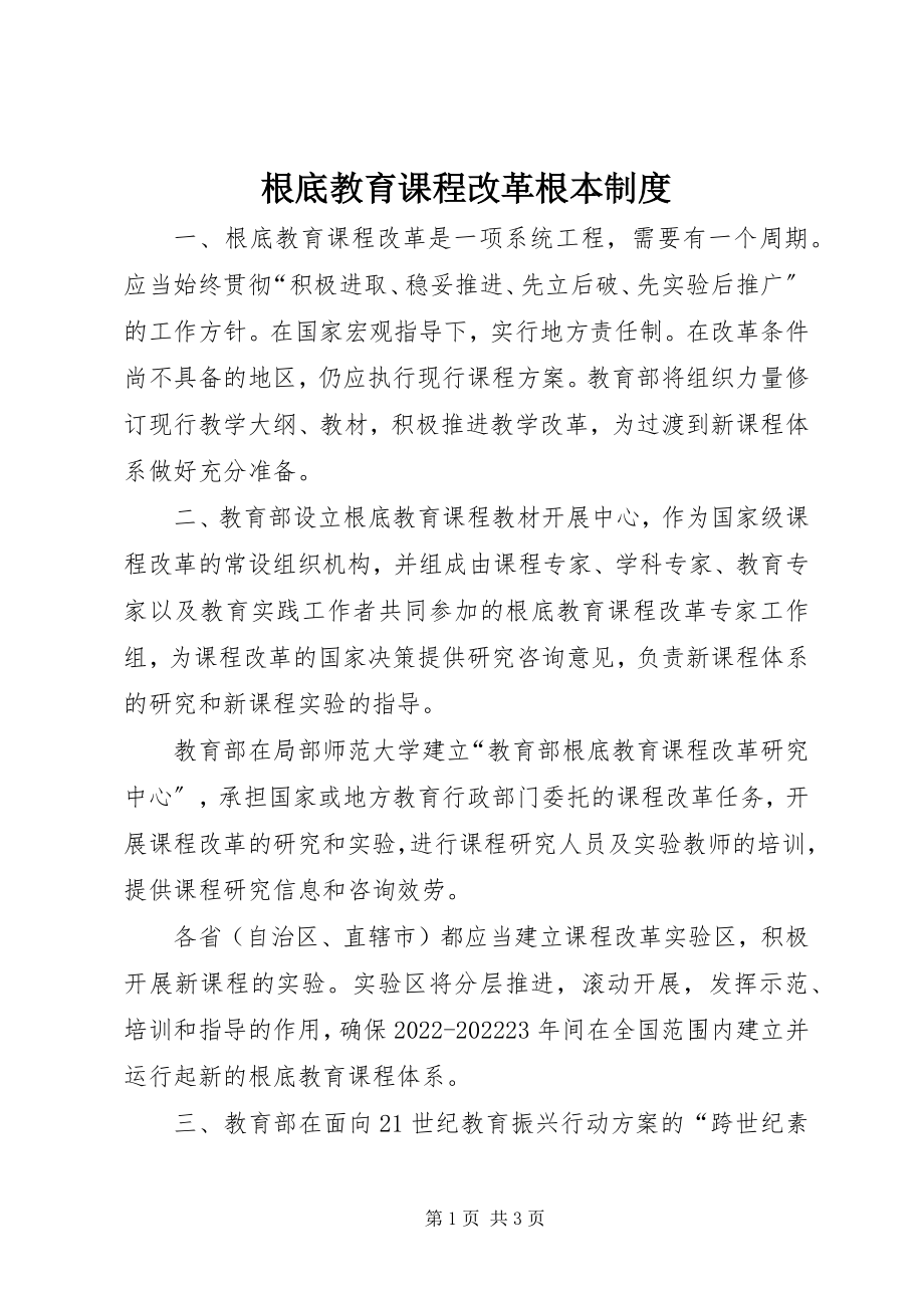 2023年基础教育课程改革基本制度.docx_第1页