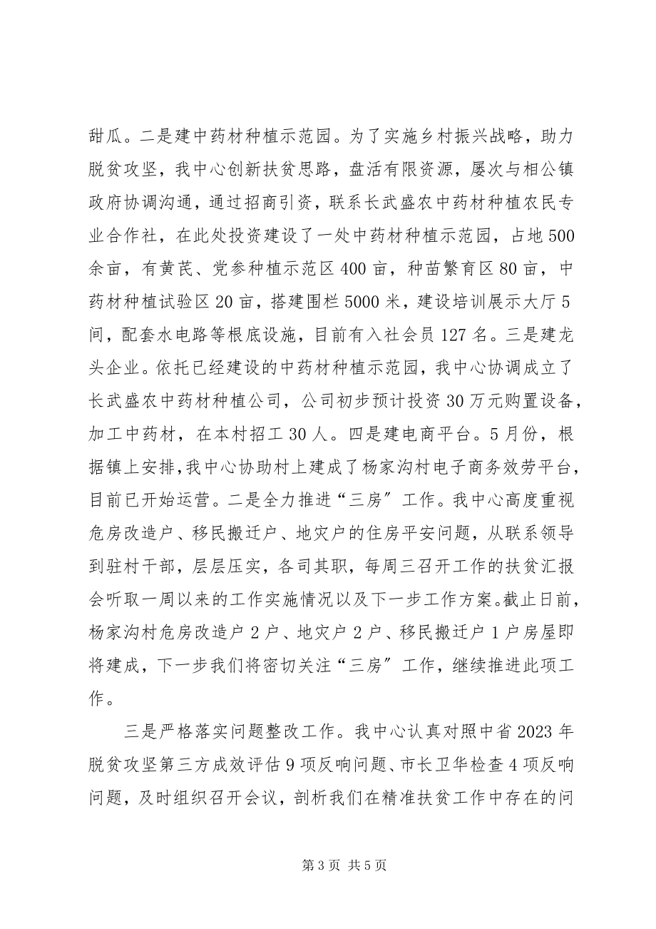 2023年帮扶村上半年精准扶贫脱贫攻坚工作总结新编.docx_第3页