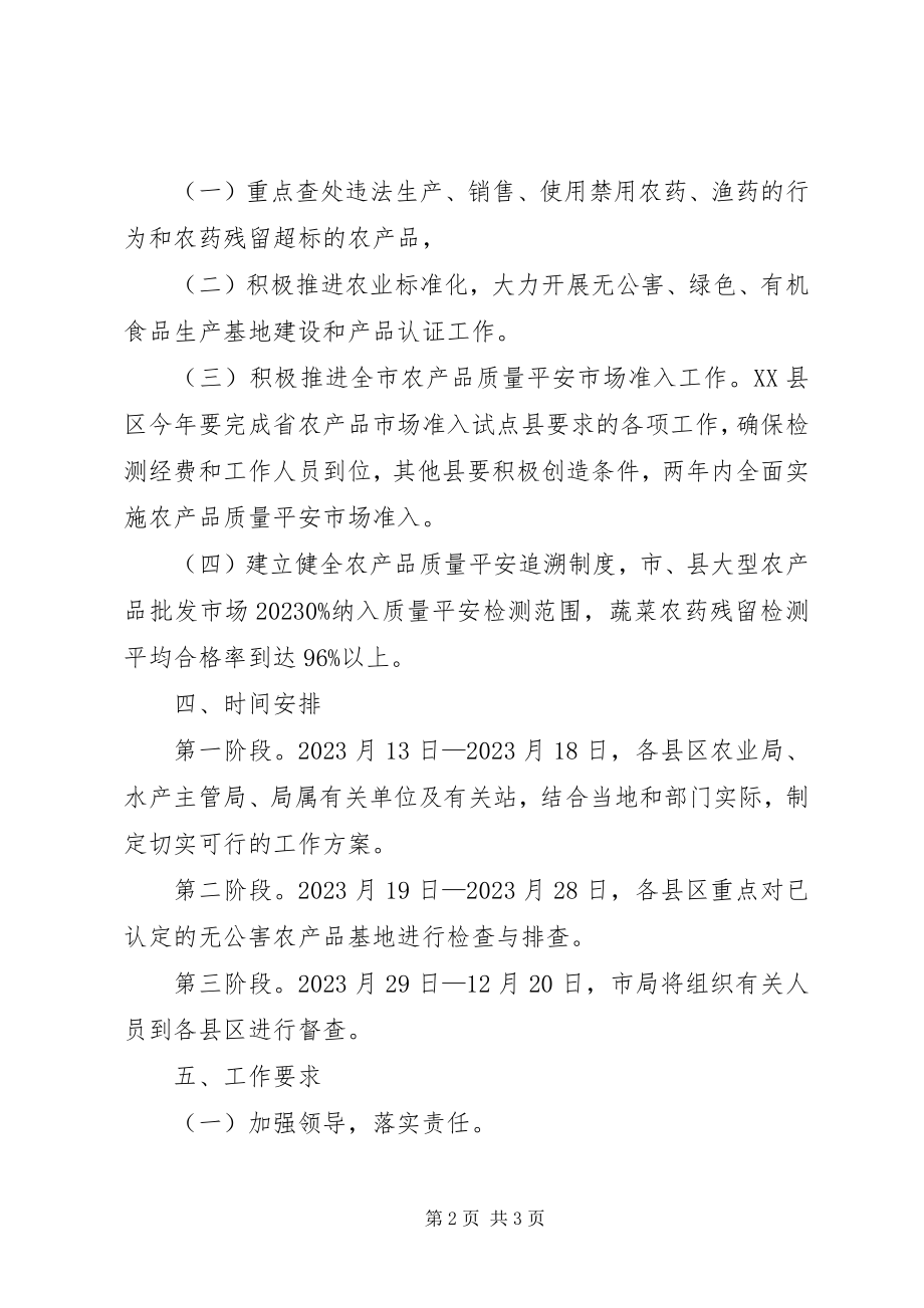 2023年市农产品质量安全整治方案.docx_第2页