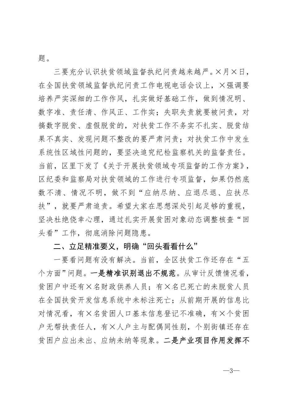 在全区贫困对象动态调整核查回头看工作会议上的讲话.doc_第3页