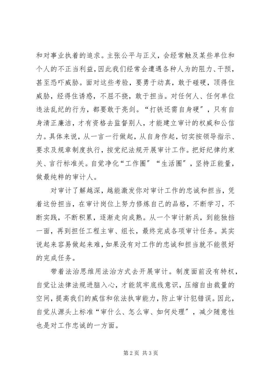 2023年学习十九大浅谈审计人的忠诚担当.docx_第2页