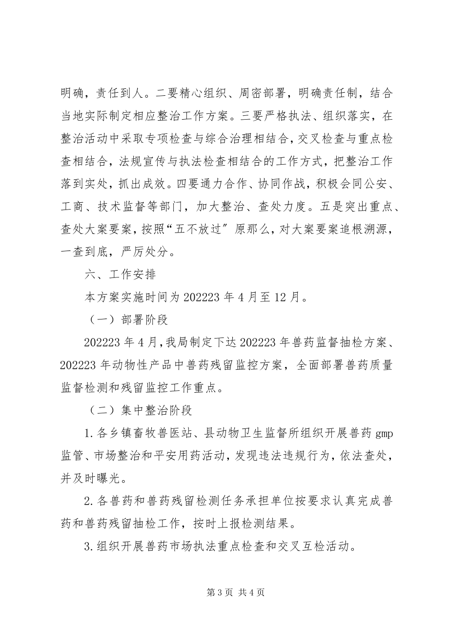 2023年兽药残留整治行动方案.docx_第3页