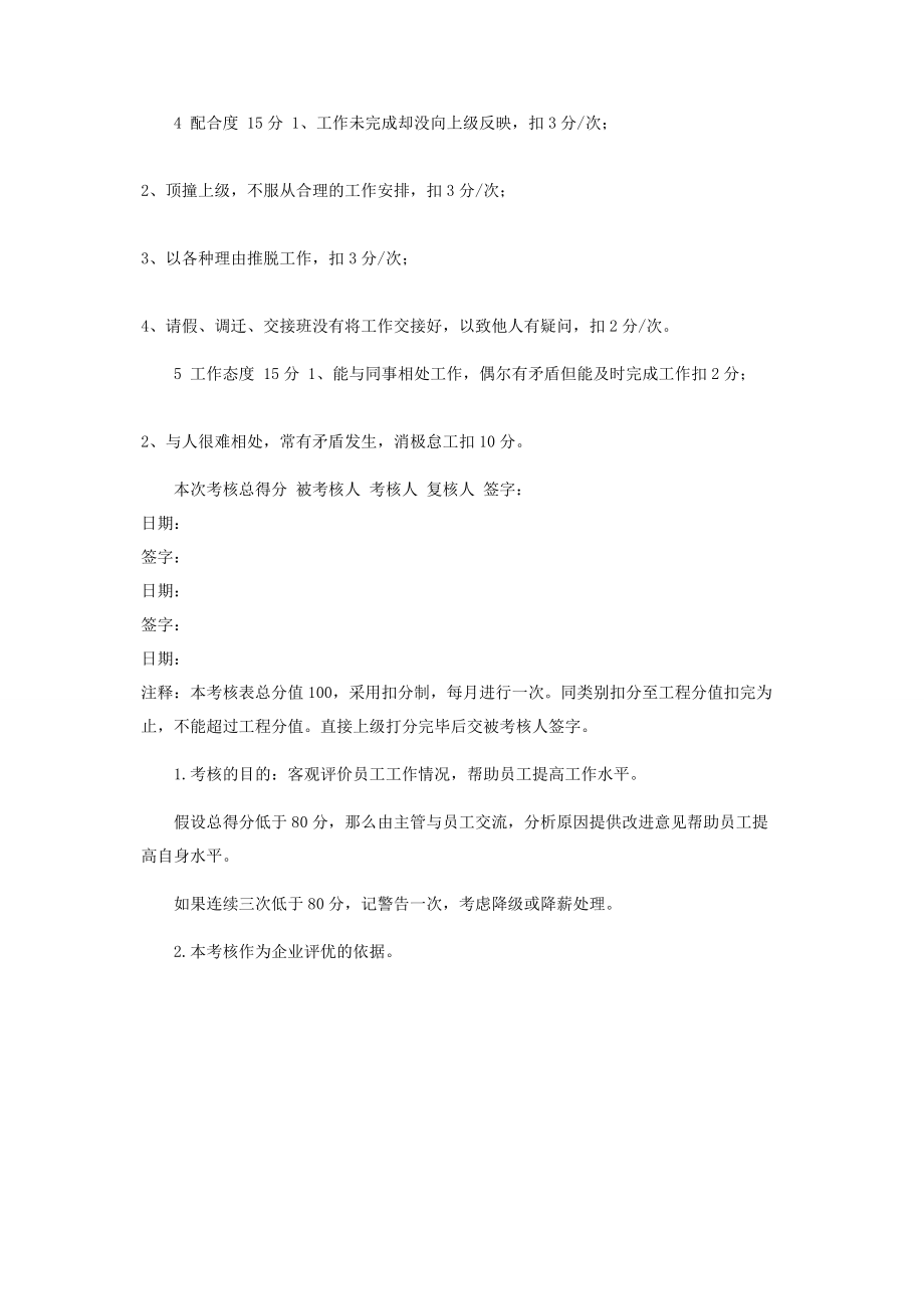 2023年生产车间绩效考核指标量表.docx_第2页