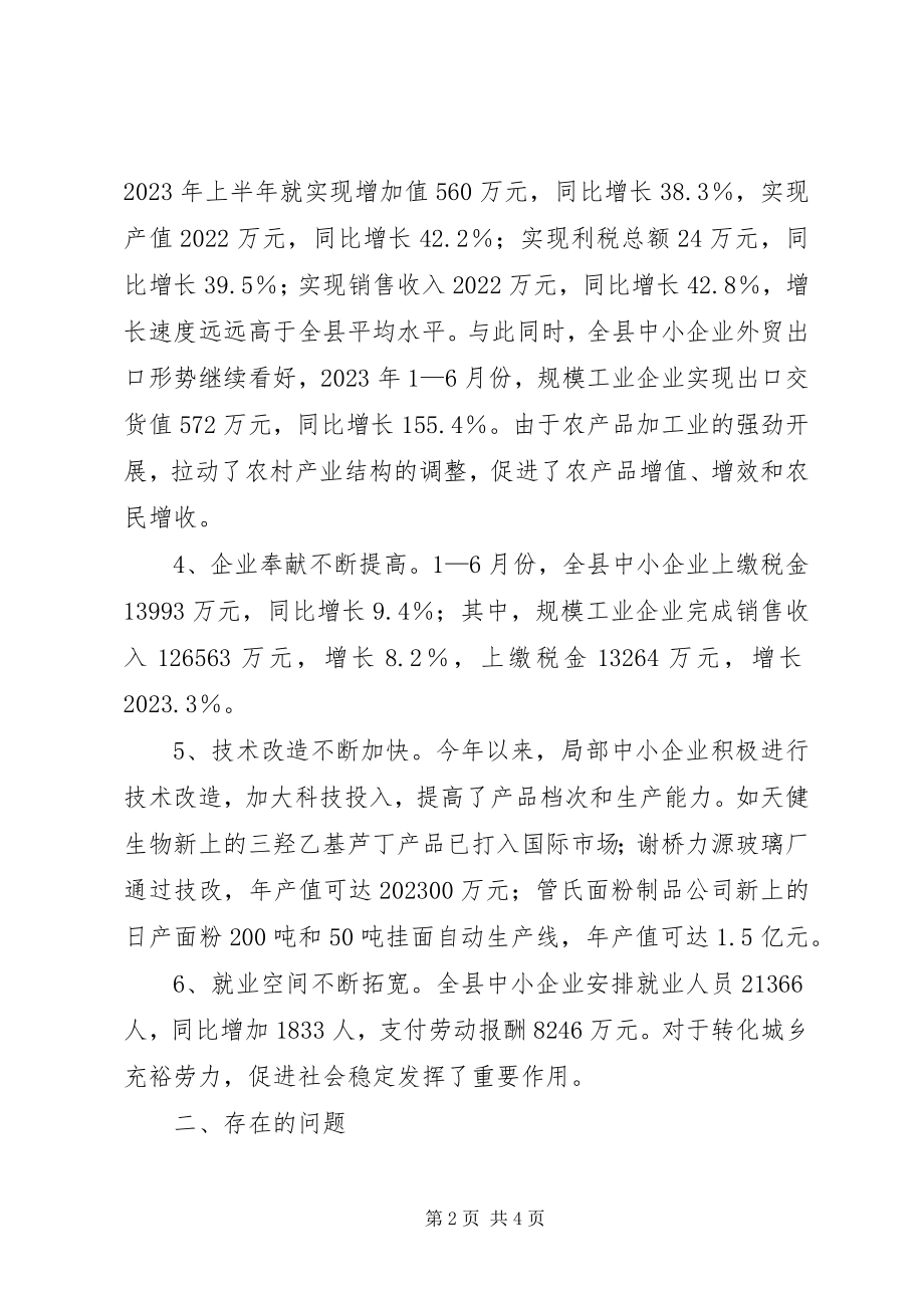 2023年我县中小企业的调查与思考.docx_第2页