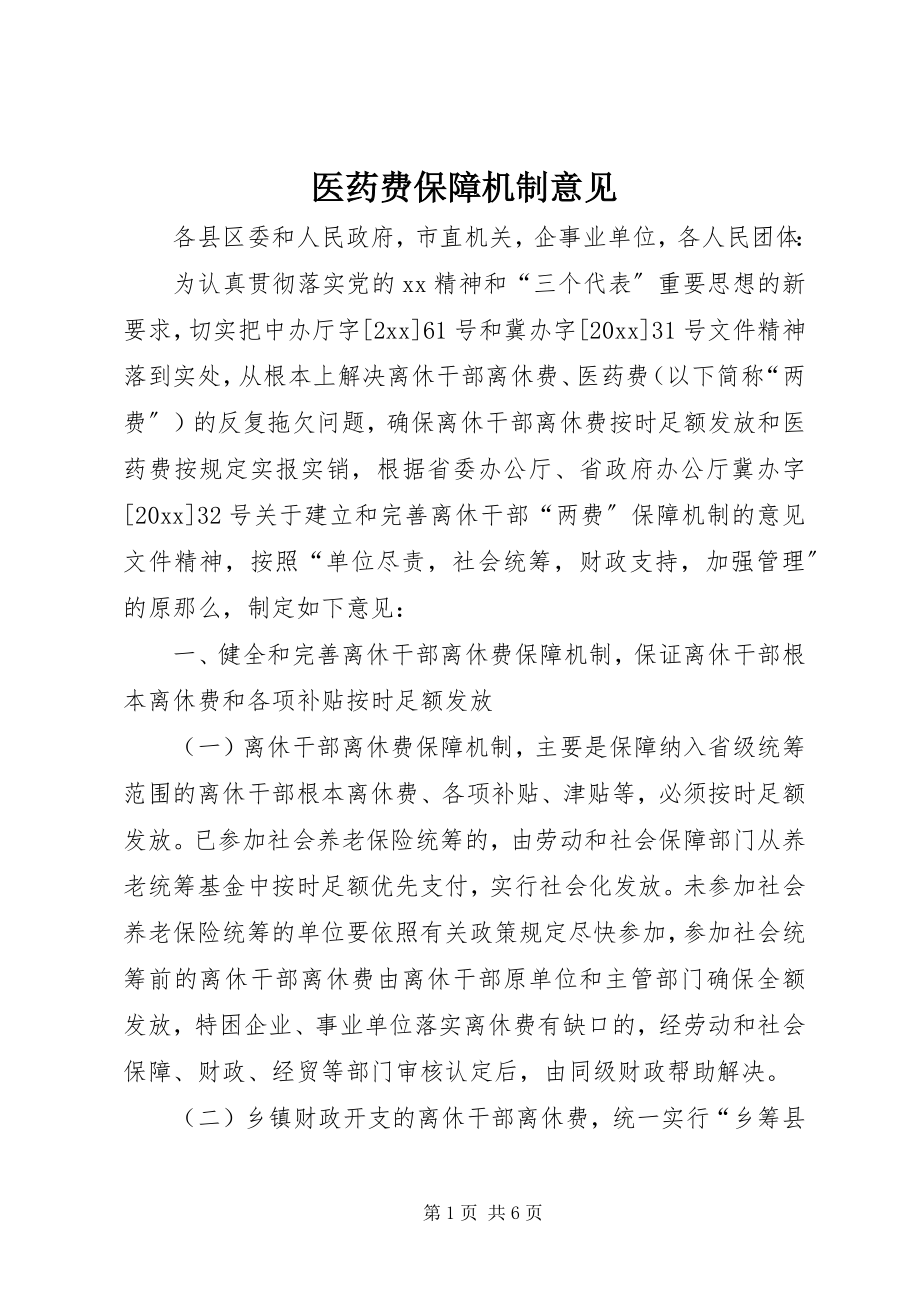 2023年医药费保障机制意见.docx_第1页