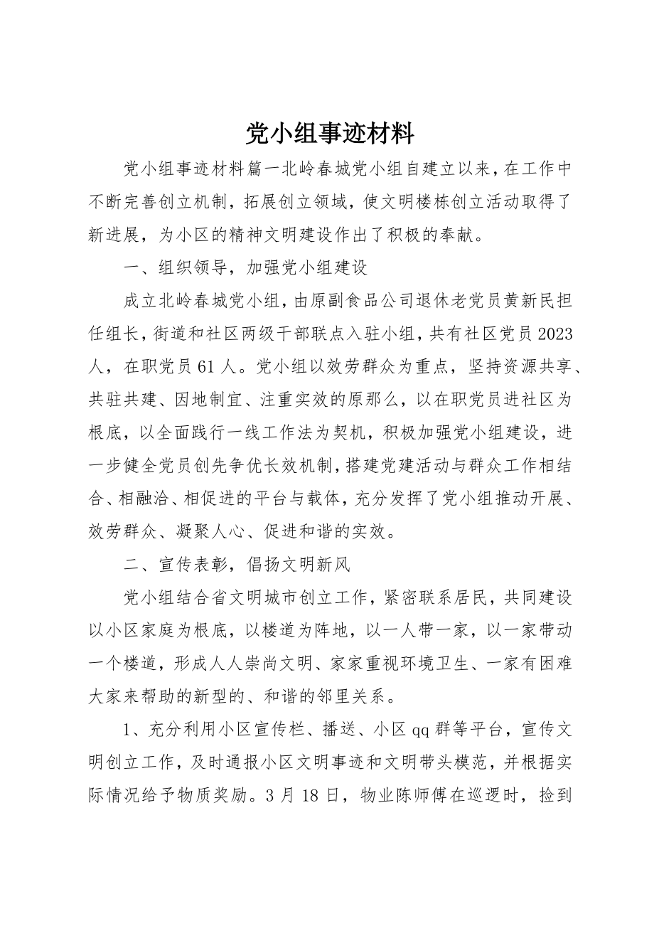 2023年党小组事迹材料.docx_第1页