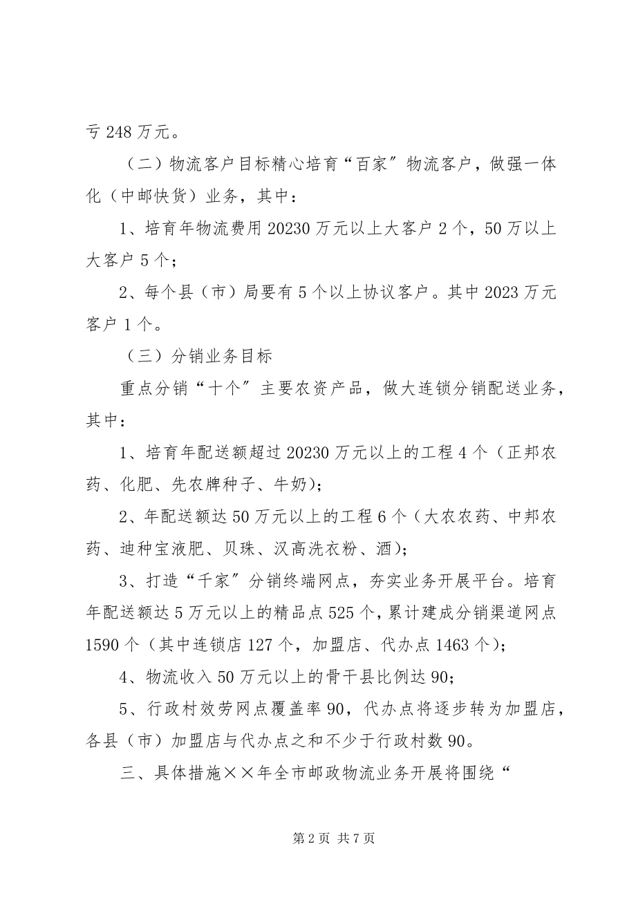 2023年县邮政局业务发展工作总结小编推荐.docx_第2页