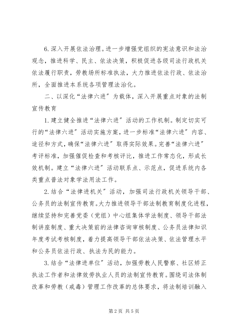 2023年司法系统法制和法治建设工作要点.docx_第2页