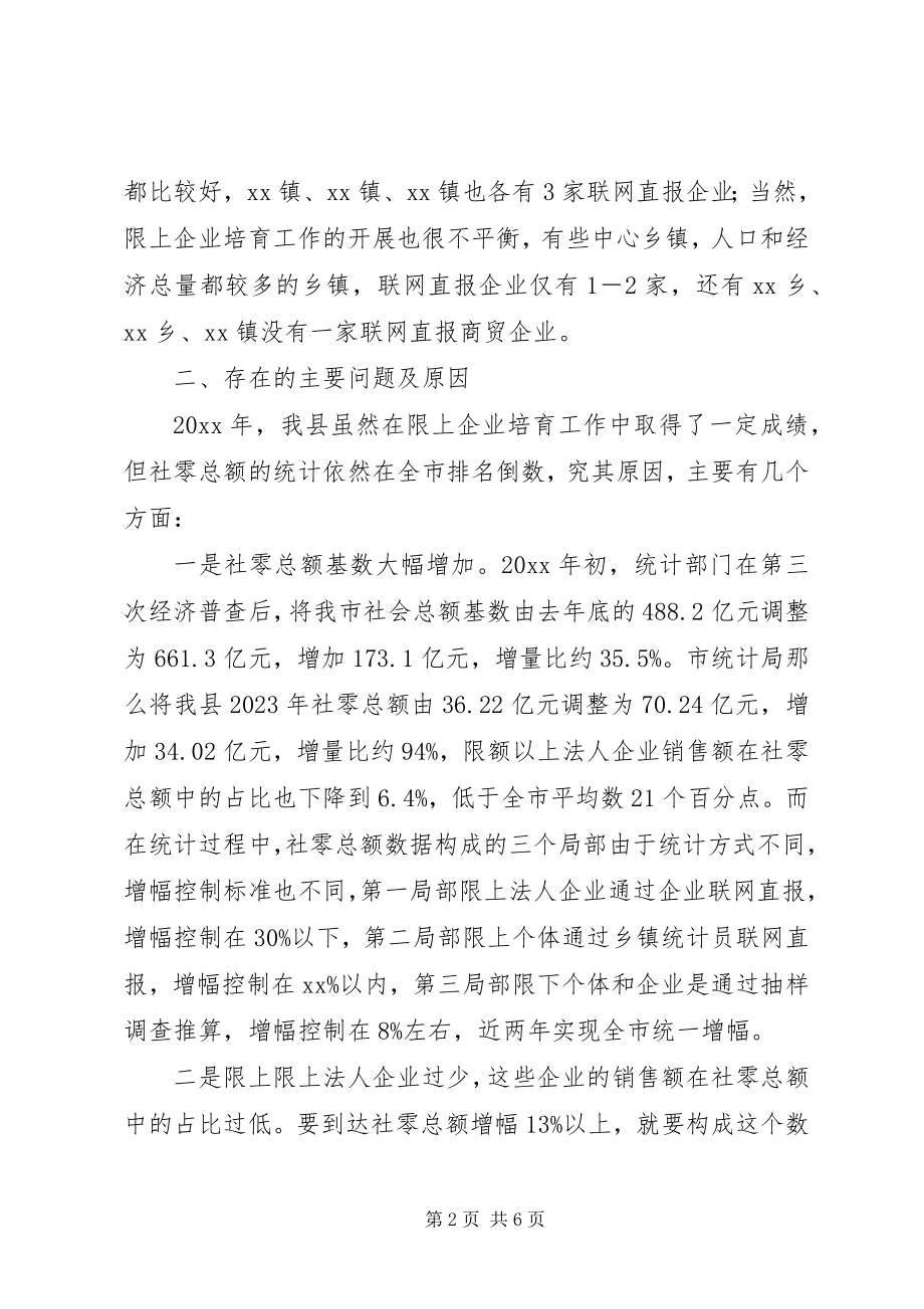 2023年县商务局关于县社会消费品零售统计工作总结.docx_第2页