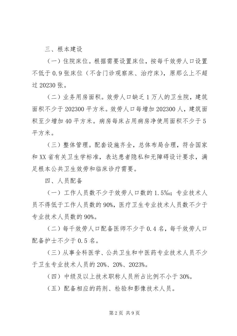 2023年XX省中心乡镇卫生院建设基本标准新编.docx_第2页