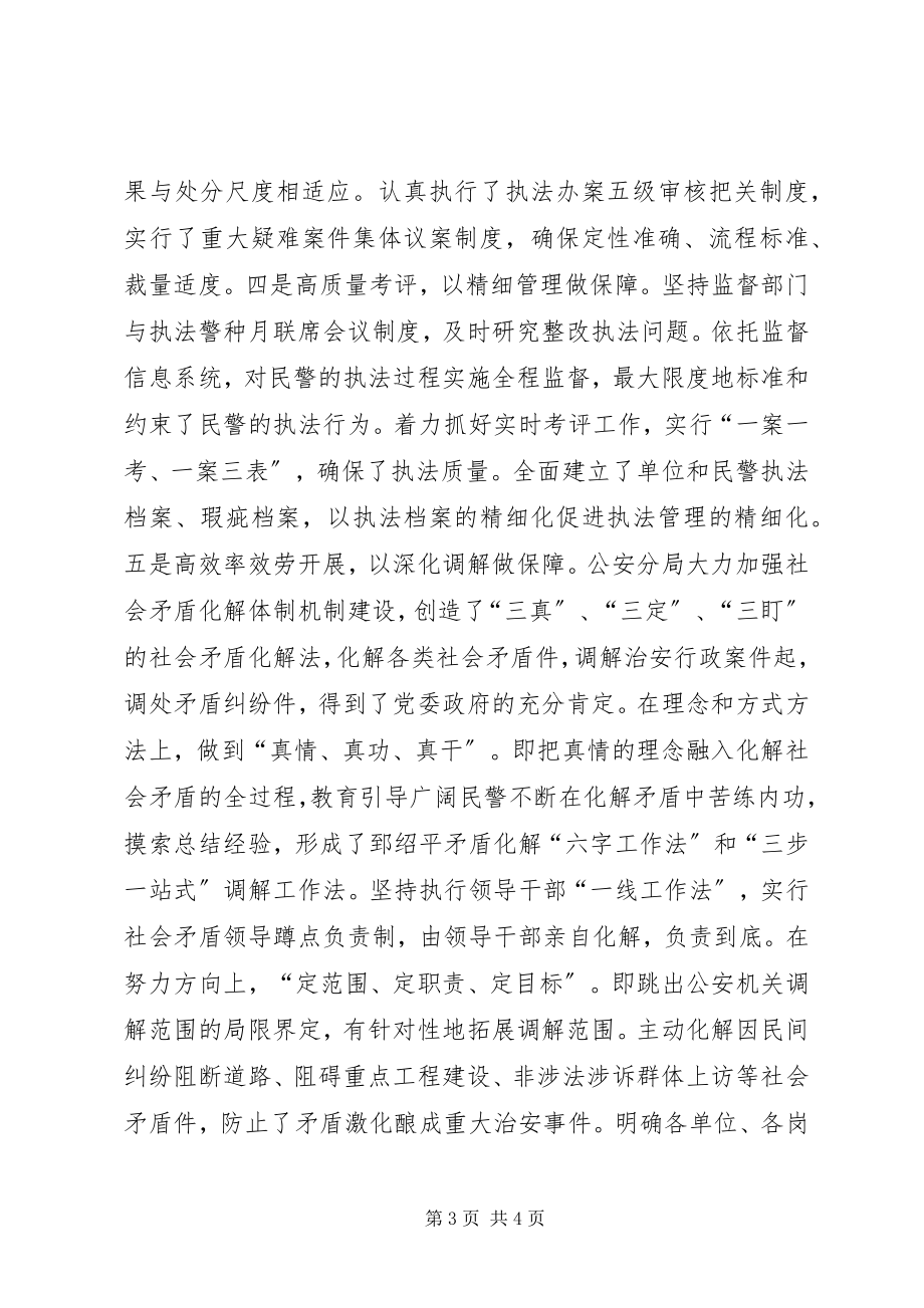 2023年公安分局提升能力促和谐工作总结.docx_第3页