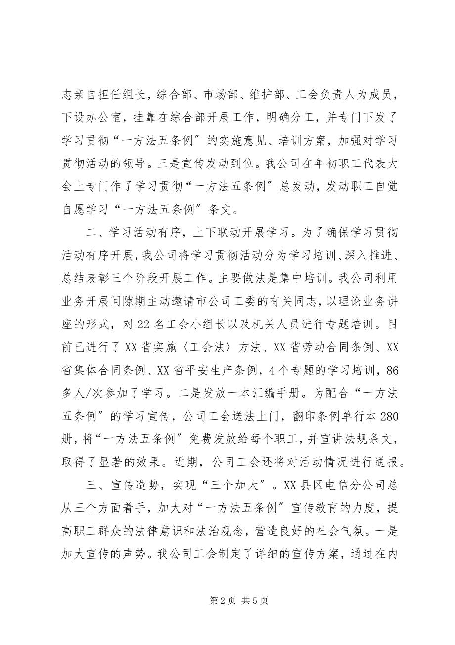 2023年开展学习贯彻“一办法五条例”的工作汇报.docx_第2页