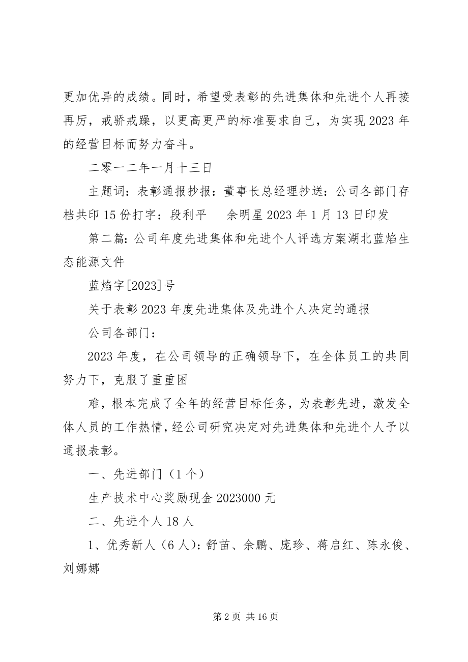 2023年公司年度先进集体和先进个人评选方案.docx_第2页