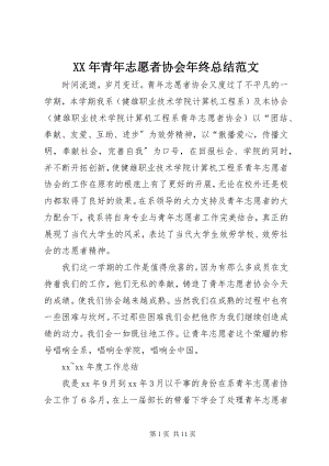 2023年青志愿者协会终总结.docx