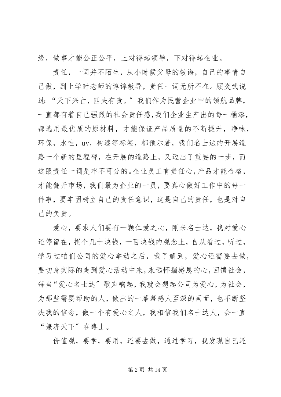 2023年学企业价值观有感.docx_第2页