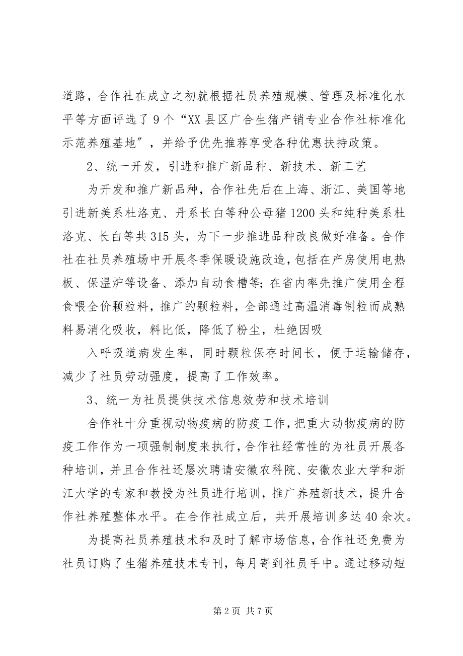 2023年云龙蔬菜产销专业合作社汇报材料.docx_第2页