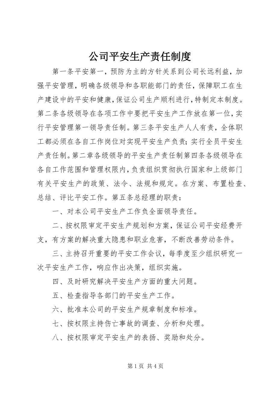 2023年公司安全生产责任制度.docx_第1页