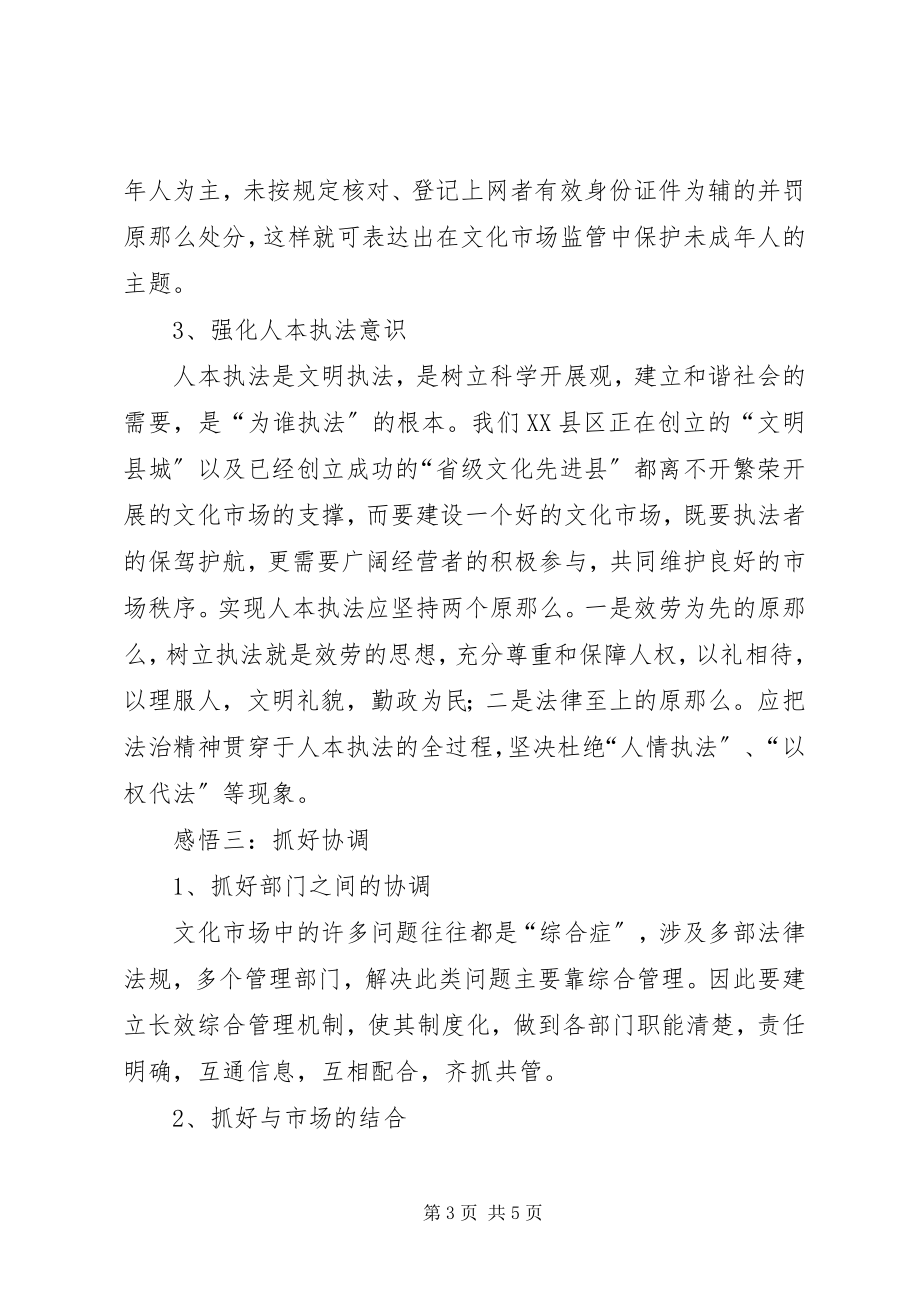 2023年文化执法驻队交流学习心得.docx_第3页