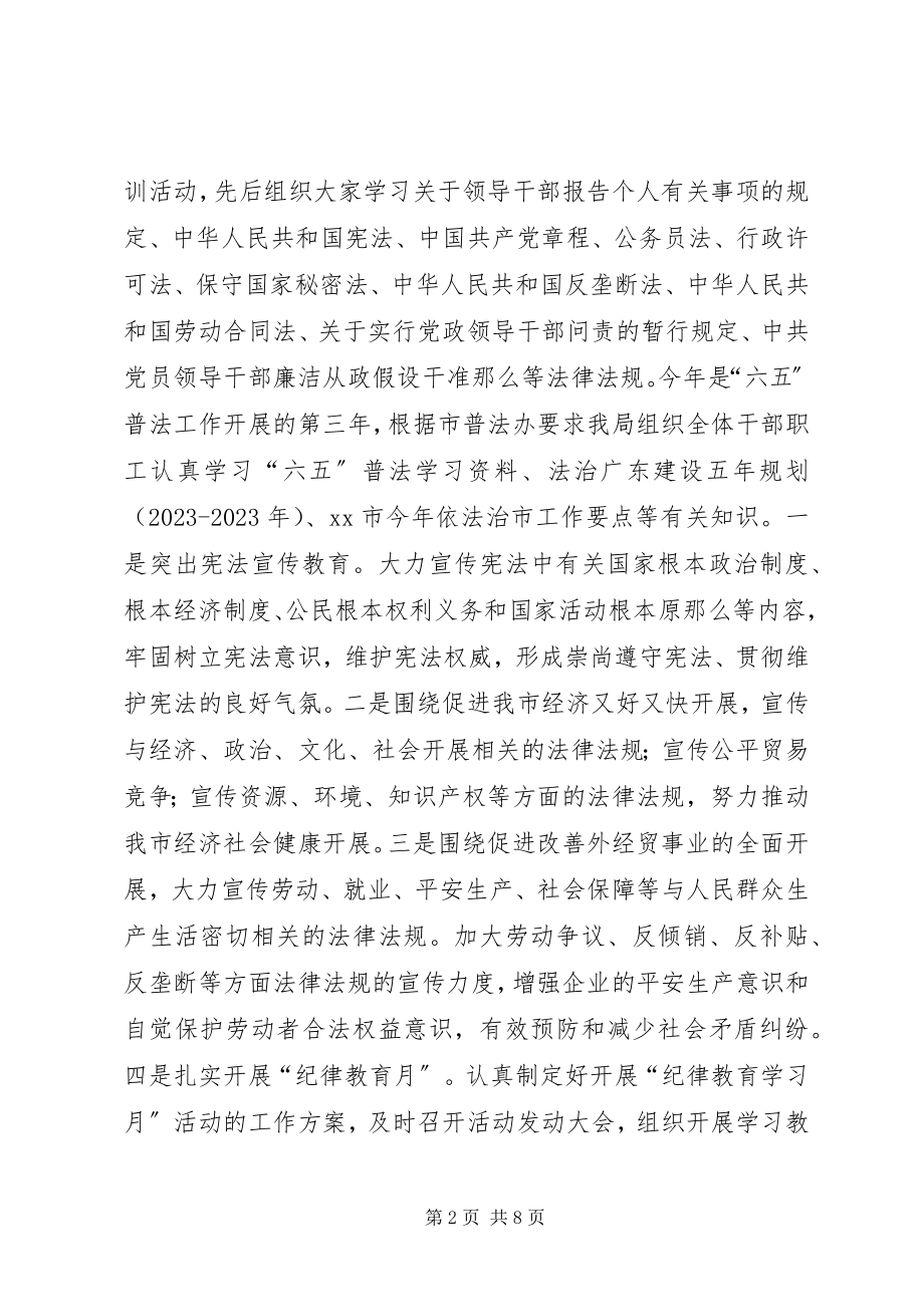 2023年经贸局度依法治理工作总结.docx_第2页