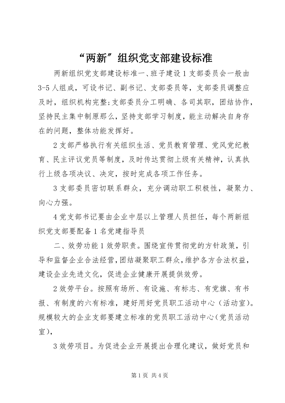 2023年两新组织党支部建设标准.docx_第1页