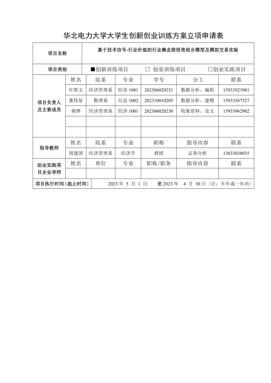 2023年基于技术信号行业价值的行业概念股投资组合模型及模拟交易实验.doc_第1页