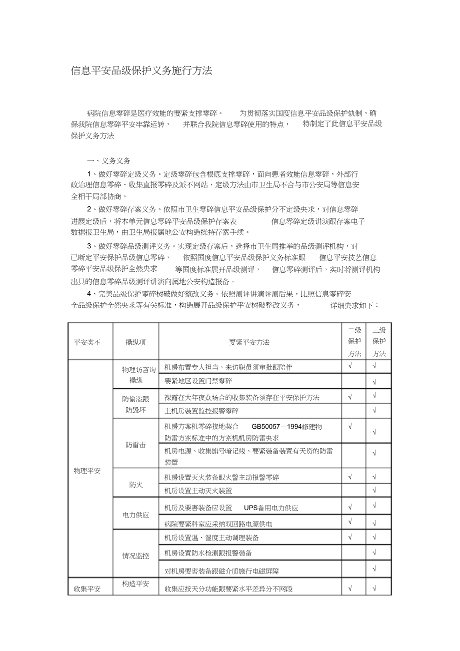 2023年医院信息系统安全等级保护工作实施方案.docx_第1页