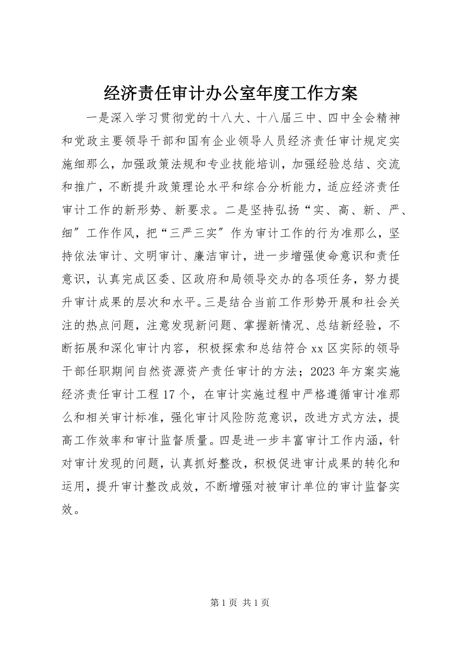 2023年经济责任审计办公室度工作计划.docx_第1页