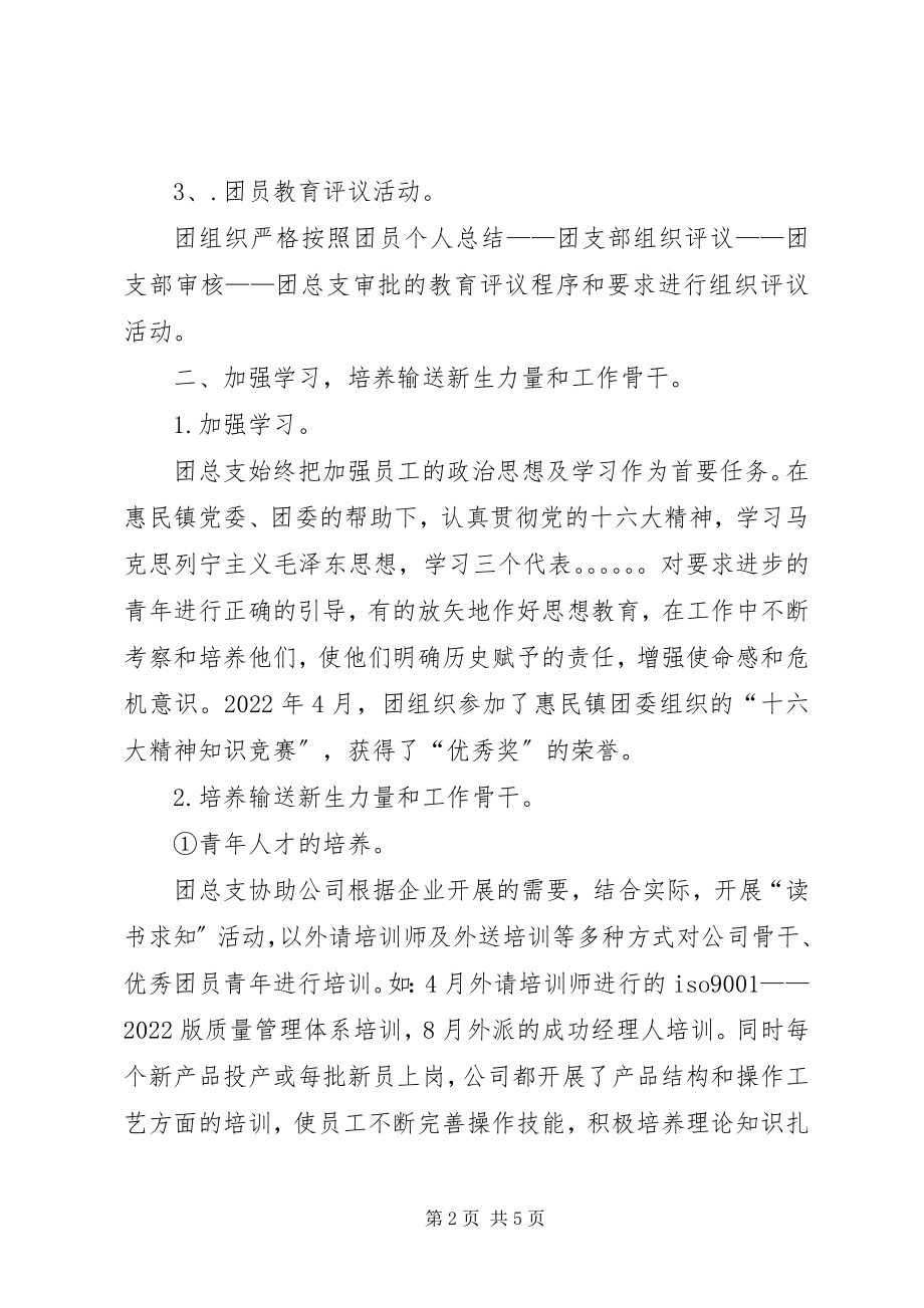 2023年公司团总支工作计划.docx_第2页