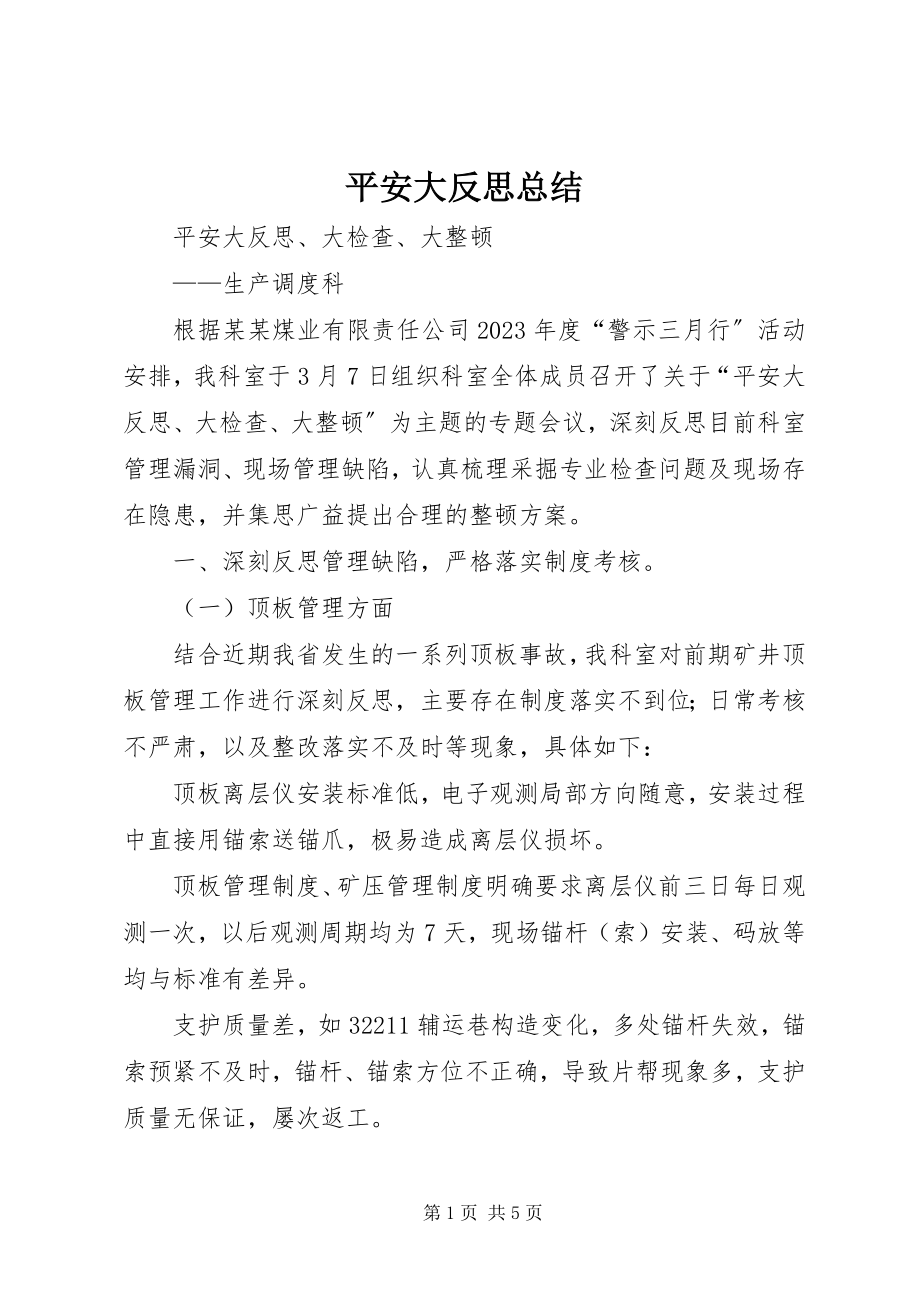 2023年安全大反思总结新编.docx_第1页