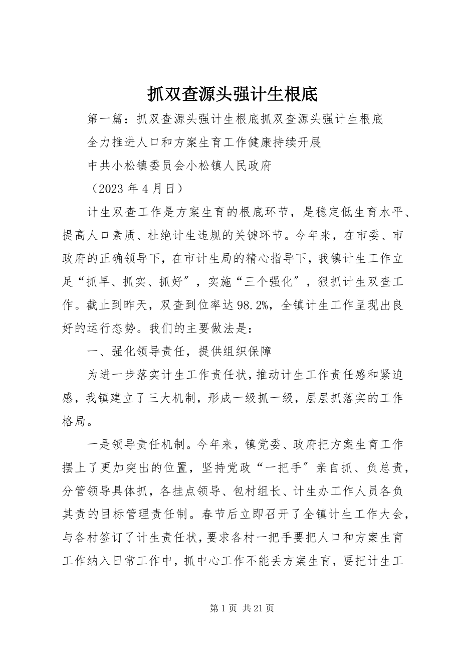 2023年抓双查源头强计生基础.docx_第1页