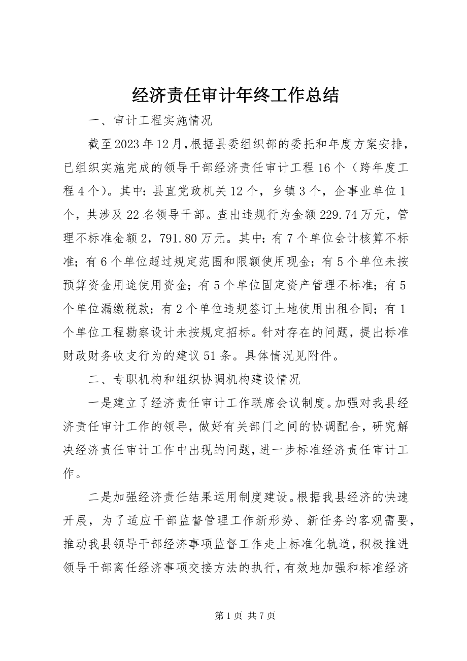 2023年经济责任审计终工作总结.docx_第1页