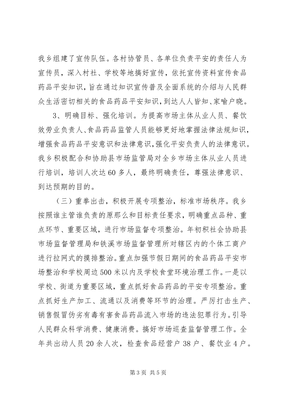 2023年乡镇年度市场监督管理工作总结及工作计划.docx_第3页