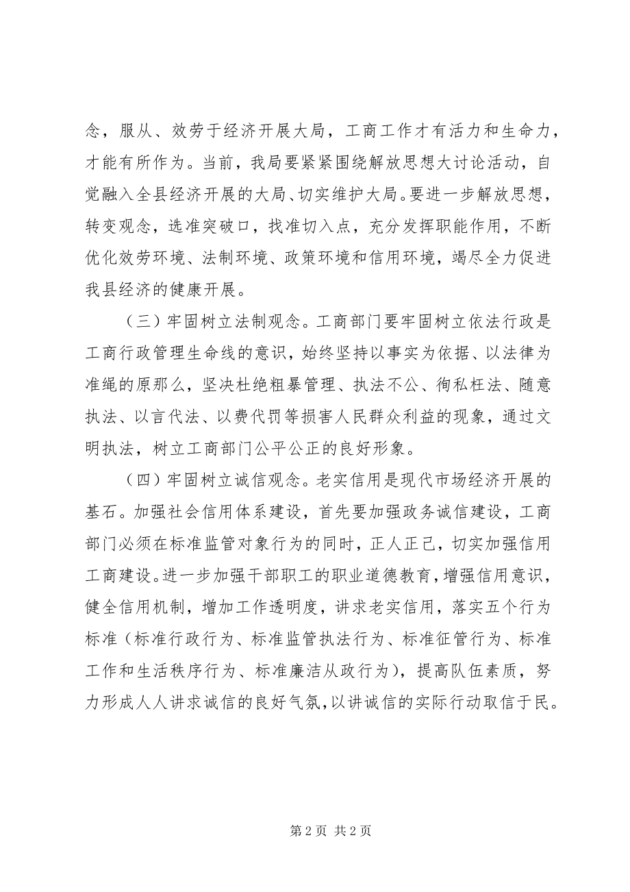 2023年开展解放思想大讨论活动心得体会.docx_第2页