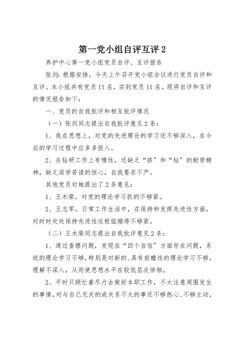 2023年第一党小组自评互评2新编.docx_第1页