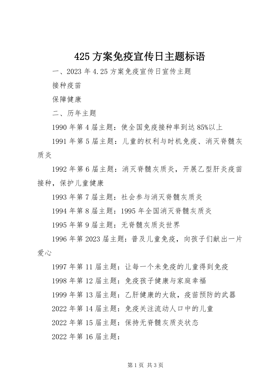 2023年4计划免疫宣传日主题标语新编.docx_第1页