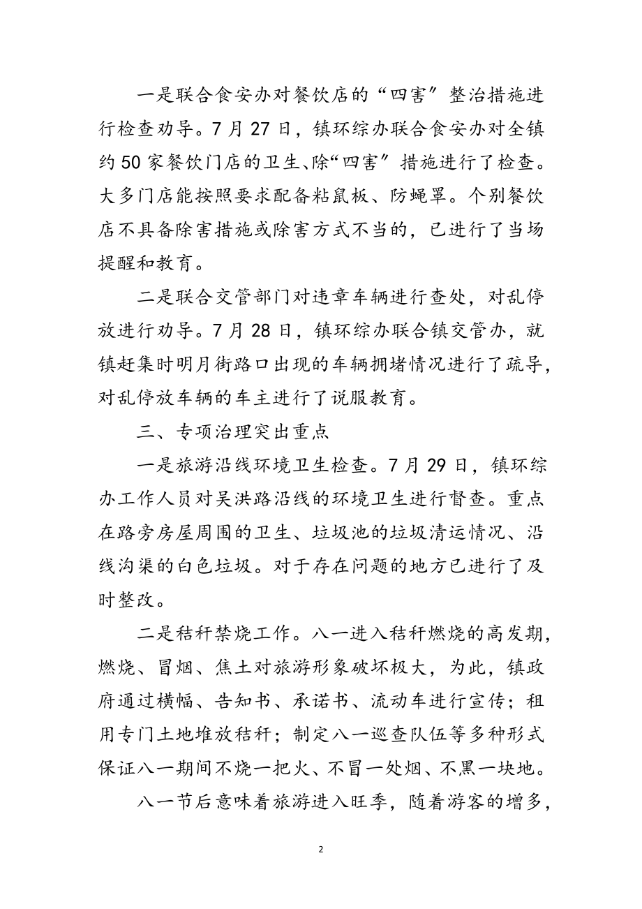 2023年镇八一节前环综治理情况汇报范文.doc_第2页