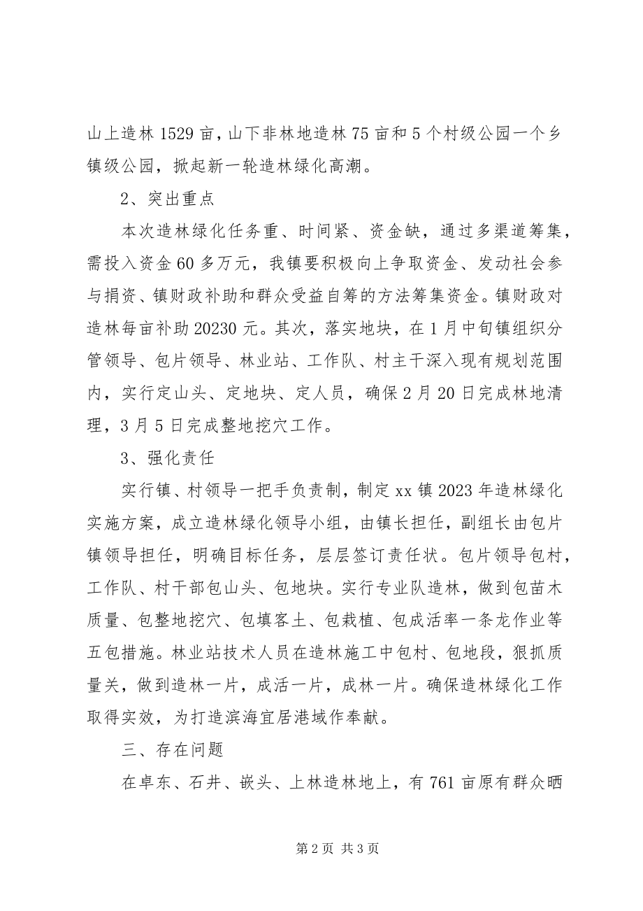 2023年乡镇植树造林绿化活动总结.docx_第2页