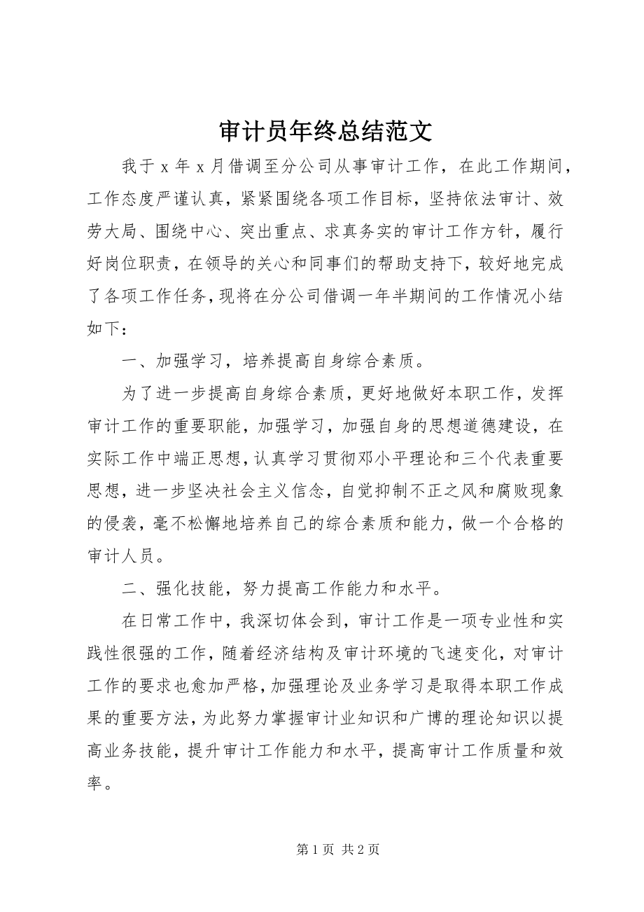 2023年审计员年终总结.docx_第1页