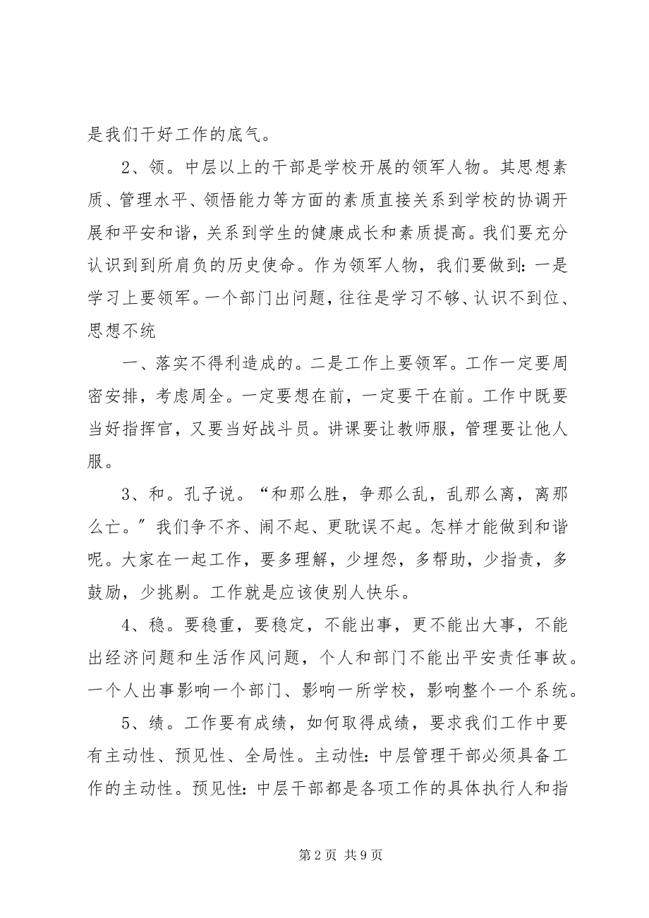 2023年学校中层干部大会上的致辞.docx_第2页